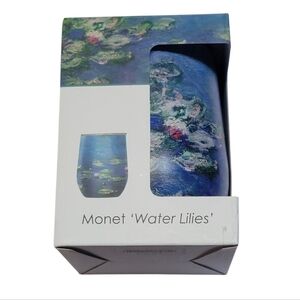 NWT! RAINCAPER Monet "Water Lilies" 12 Oz Stemless Wine Tumbler